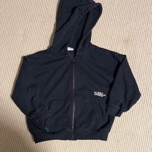 Zara Kids black zip Hoodie sz 5